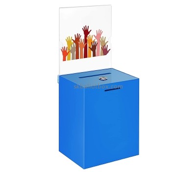 Perspex display supplier custom acrylic commet box with sign holder SB-082