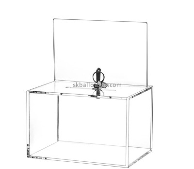 Lucite box supplier custom acrylic lockable comment box SB-118
