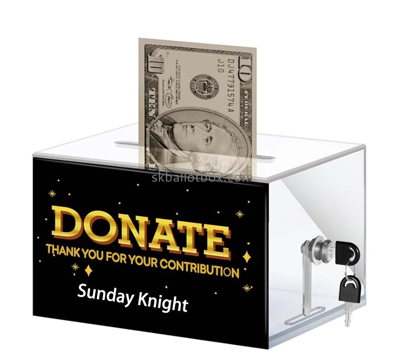 Custom wholesale acrylic donation box for church DB-250