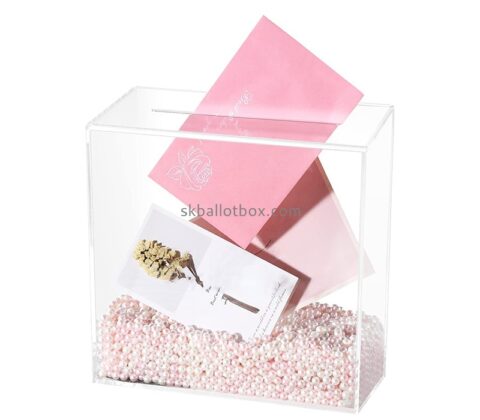 Lucite products manufacturer custom acrylic card box with slot SB-103