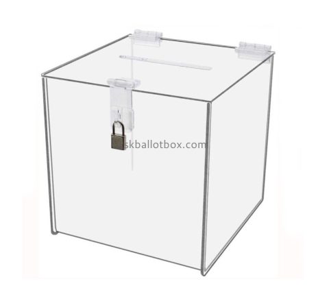 Acrylic boxes supplier custom lucite lockable suggetion box SB-040