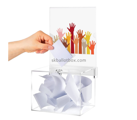 Acrylic boxes manufacturer custom plexiglass suggestion box SB-047