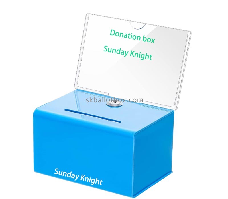 Wholesale custom acrylic donation collection box DB-259