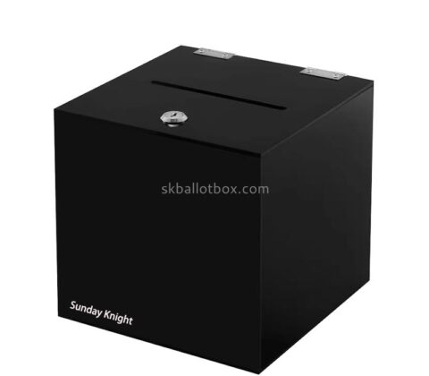 Wholesale custom acrylic lockable suggestion collection box SB-228