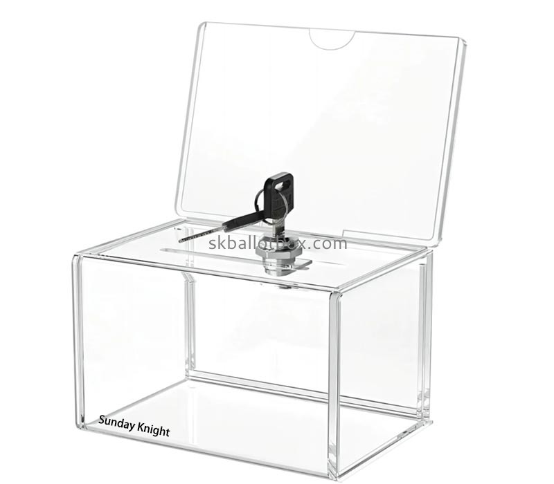 Wholesale custom acrylic suggestion box with insert sign holder SB-225