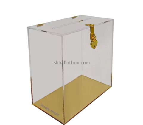 Custom wholesale acrylic lockable card collection box SB-218