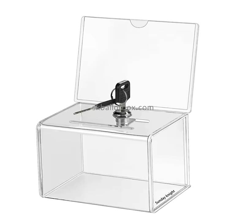 Custom wholesale acrylic vote box with slot BB-3010