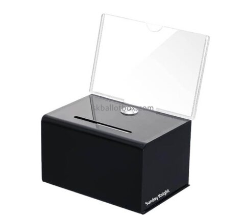 Custom wholesale acrylic vote box with slot and lock key BB-3009