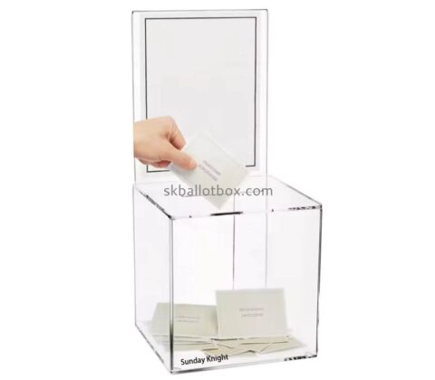 Custom wholesale acrylic suggestion collection box SB-210