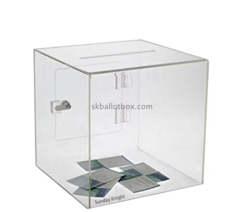 Custom wholesale acrylic lockable voting box BB-3006