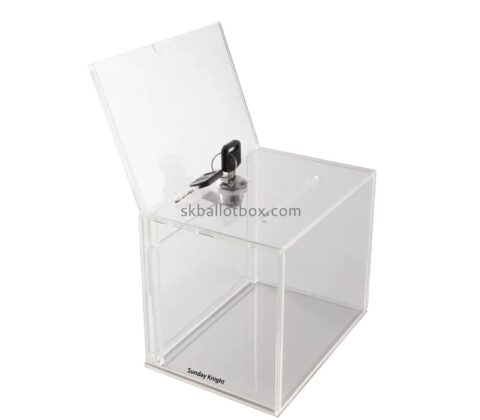 Custom wholesale acrylic vote box with insert sign holder BB-3002