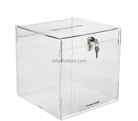 Custom wholesale acrylic charity collection box DB-238