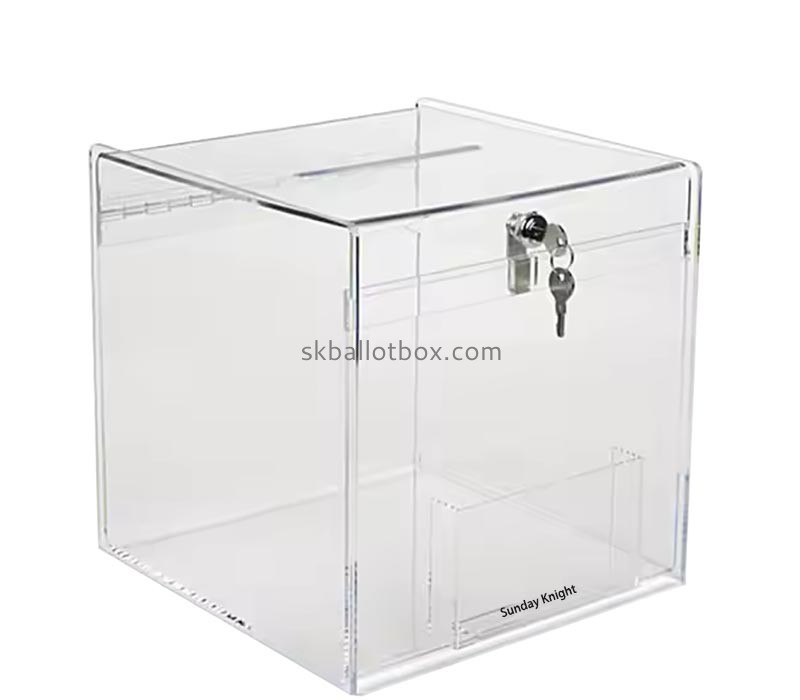 Custom wholesale acrylic charity collection box DB-238