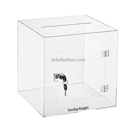 Custom wholesale acrylic locking suggestion box SB-205