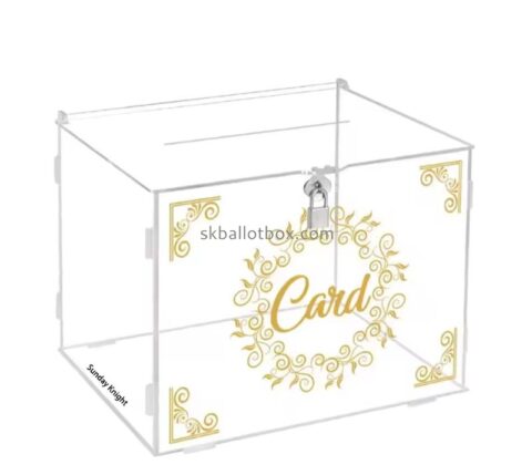 Custom wholesale acrylic wedding card box SB-204