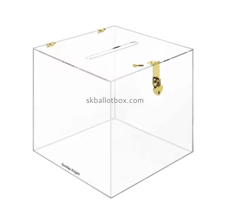 Custom wholesale acrylic lockable suggestion box SB-201