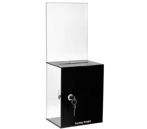 Custom wholesale acrylic vote box with sign holder BB-2999