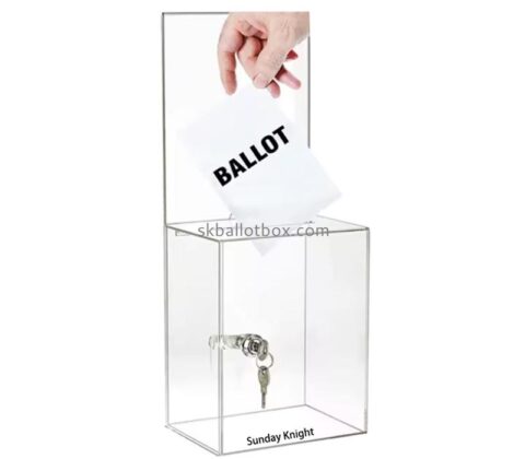 Custom wholesale acrylic lockable voting box BB-2994