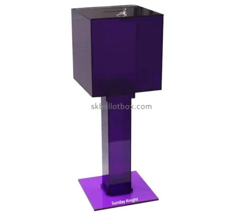 Custom wholesale acrylic floor standing ballot box BB-2992