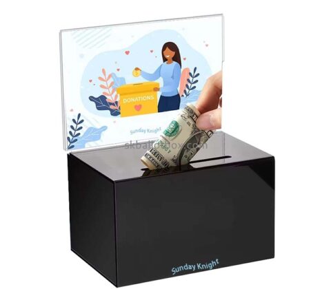 Custom wholesale acrylic lockable donation box DB-230