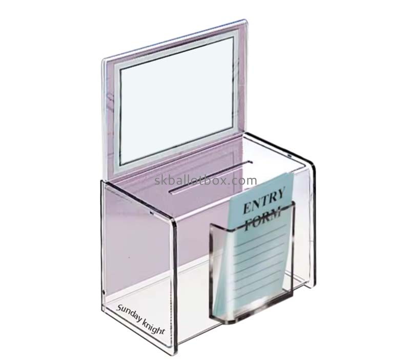 Custom wholesale acrylic vote box with sign slot BB-2988