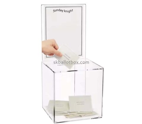 Custom wholesale acrylic lockable vote box BB-2987