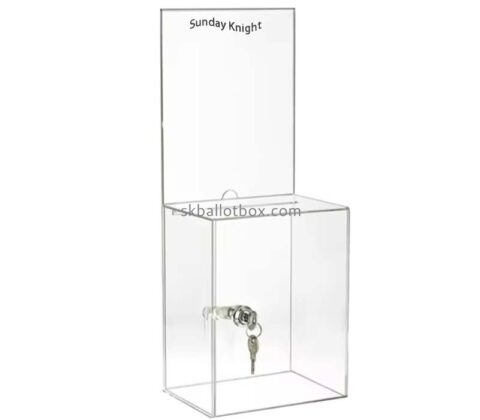 Custom wholesale acrylic lockable election box BB-2986