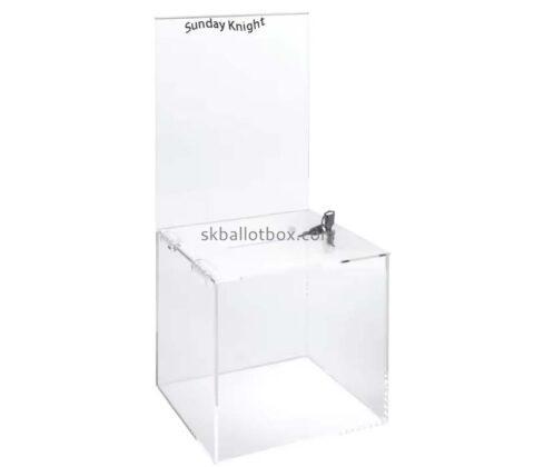 Custom wholesale acrylic lockable voting box BB-2985