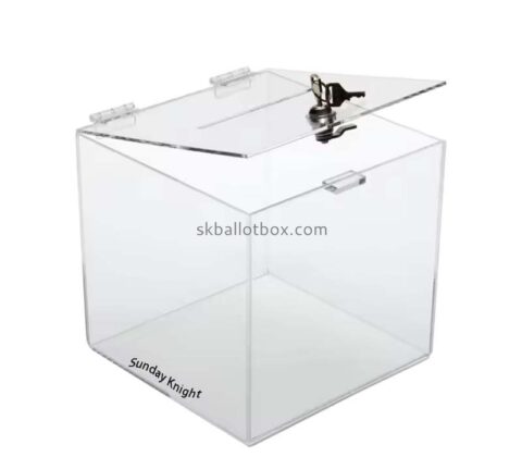 Custom wholesale acrylic charity donation box DB-222