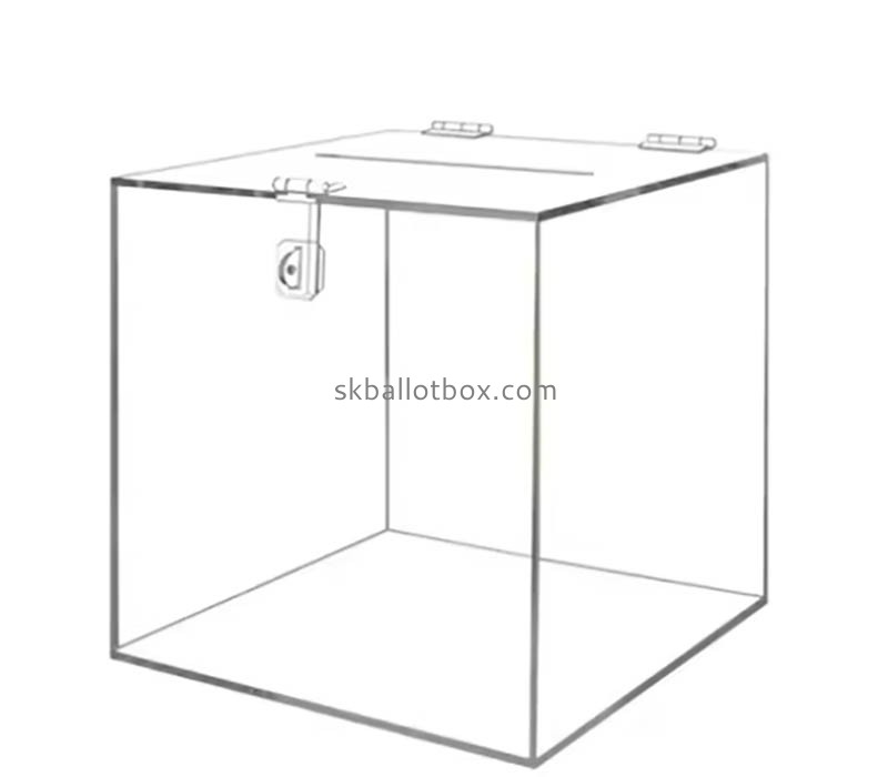 Custom wholesale acrylic lockable election box BB-2983