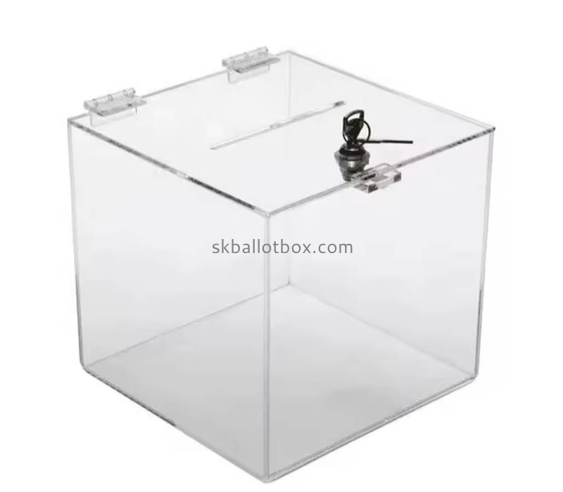 Custom wholesale acrylic lockable vote box BB-2981