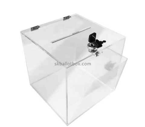 Custom wholesale acrylic voting box with brochure holder BB-2977