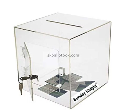 Custom wholesale acrylic suggestion box with lock key SB-180