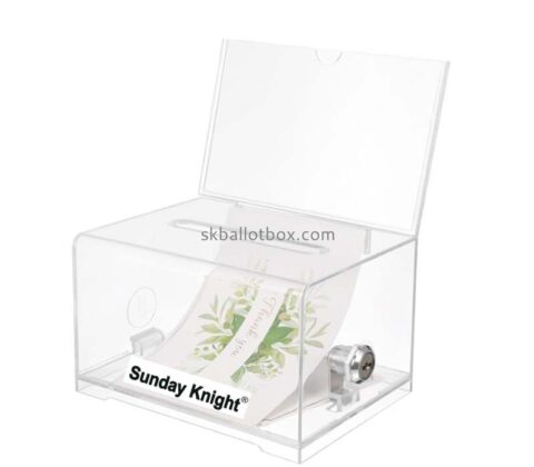 Custom wholesale acrylic lockable comment box SB-178