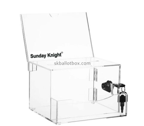 Custom wholesale acrylic suggestion box with notepad holder SB-175