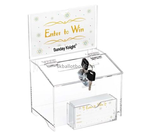 Custom wholesale acrylic election box with cards holder BB-2974