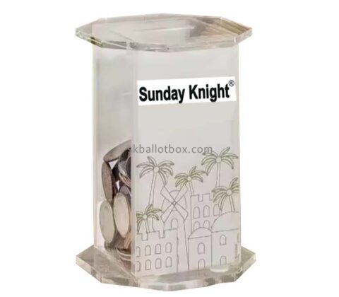 Custom wholesale acrylic charity collection box DB-207