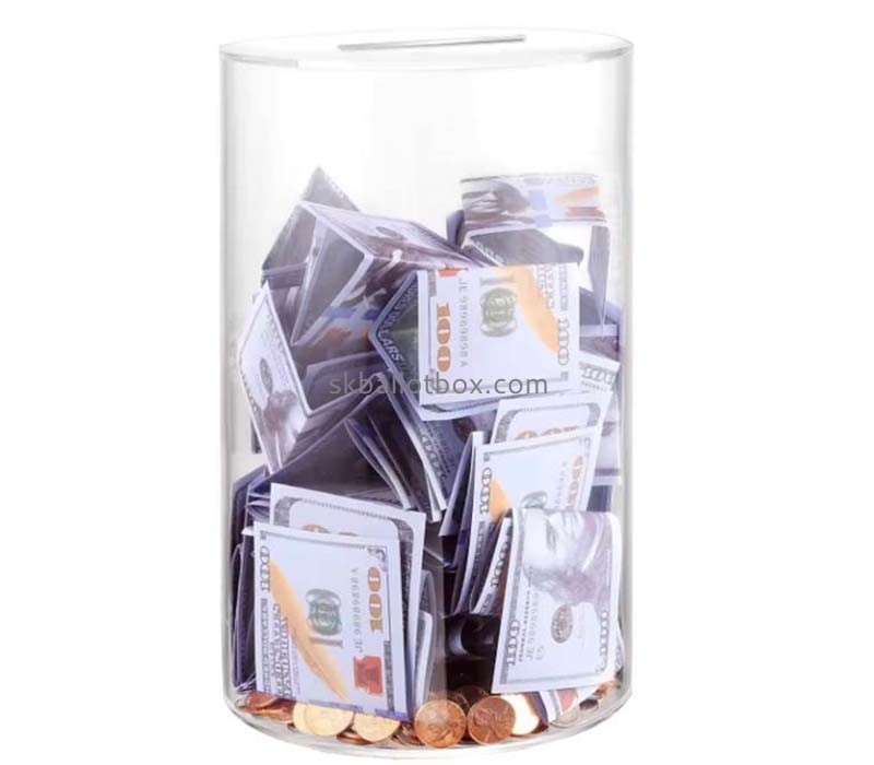 Custom wholesale acrylic money collection box DB-203