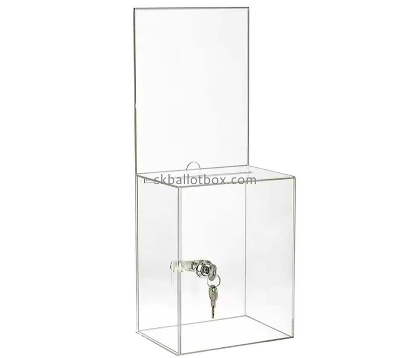 Custom wholesale acrylic lockable suggestion box SB-172