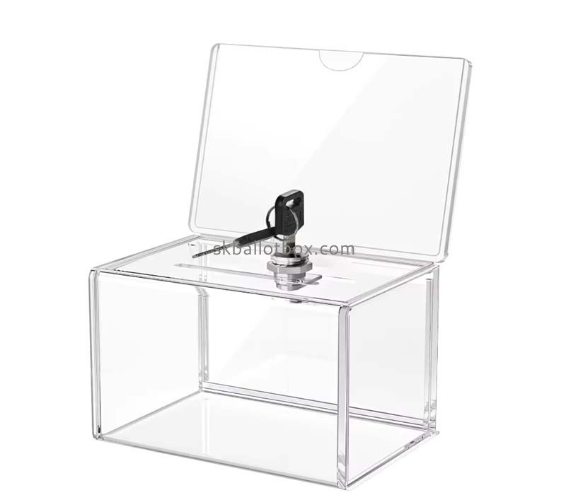 Custom wholesale acrylic comment box with lock key SB-169