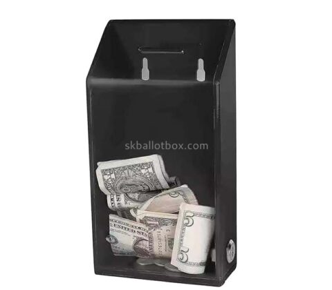 Custom wall mounted acrylic money collection box DB-195