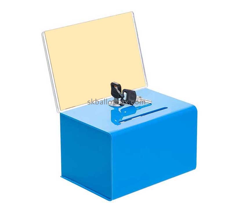 Custom acrylic suggestion box with sign slot SB-153