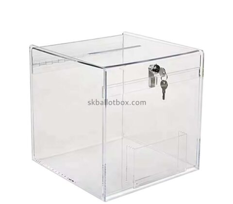 Custom acrylic lockable ballot collection box BB-2945