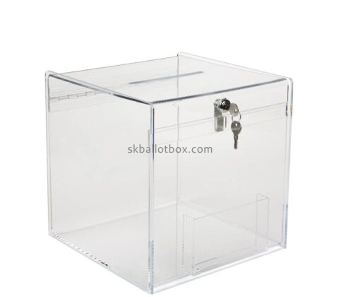 Custom acrylic lockable comment collection box SB-146