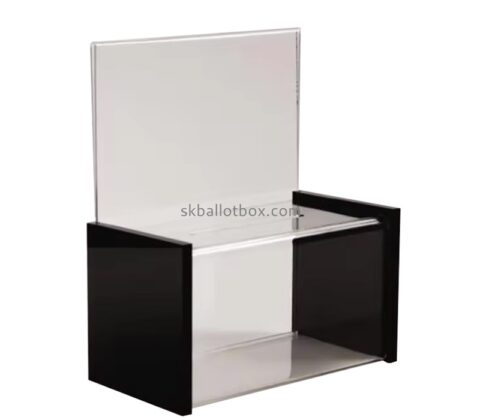 Custom acrylic vote box with sign holder BB-2940