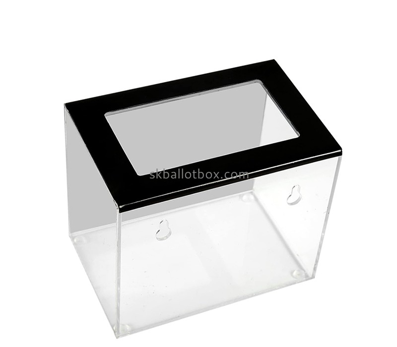 Custom wall mounted acrylic money collection box DB-175