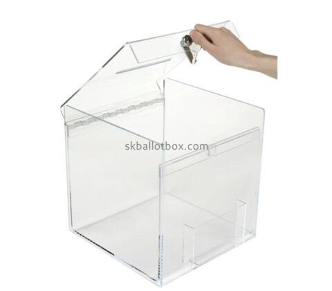 Custom acrylic money collection box DB-173