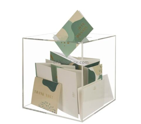 Custom acrylic thank you letter organizer box SB-140