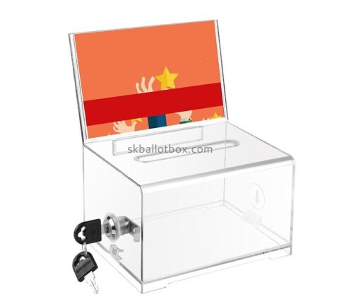 Lucite item supplier custom acrylic suggestion box for company SB-122