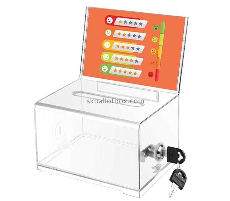 Lucite item manufacturer custom acrylic suggestion box for school SB-121